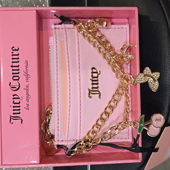 Juicy Couture Charm Card Case- Pink - Picture 3 of 6